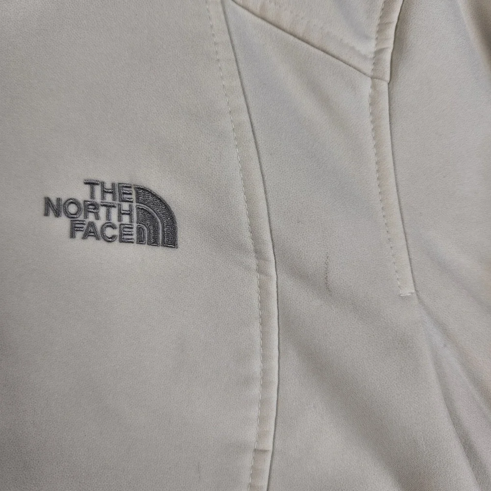 The North Face Apex Jacket Womens Small Cream Fleece Lined Softshell‎ Full Zip